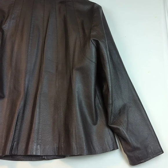 East 5th Brown Genuine Leather Jacket Women's Size 1 Extra - Picture 7 of 15